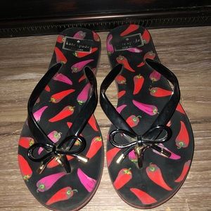 kate spade chili flip flops